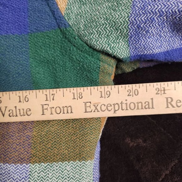 Women's Kavu Flannel Shirt Jacket Shacket Quilted Lined Colorful Button Up - M - Picture 7 of 9